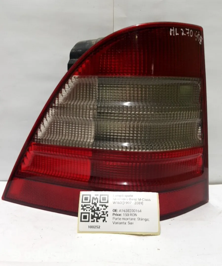 Lampă spate - Parte montare: Stânga, Varianta: Suv - Mercedes-Benz M-Class W163 [1997 - 2001] SUV 5-doors