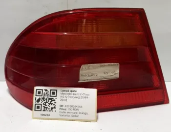Lampă spate - Parte montare: Stânga, Varianta: Sedan - Mercedes-Benz E-Class W210 [restyling] [1999 - 2002] Sedan