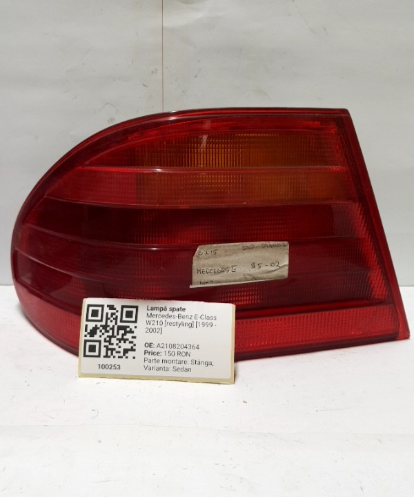Lampă spate - Parte montare: Stânga, Varianta: Sedan - Mercedes-Benz E-Class W210 [restyling] [1999 - 2002] Sedan