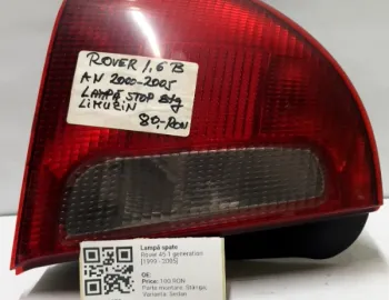 Lampă spate - Parte montare: Stânga, Varianta: Sedan - Rover 45 1 generation [1999 - 2005] Sedan