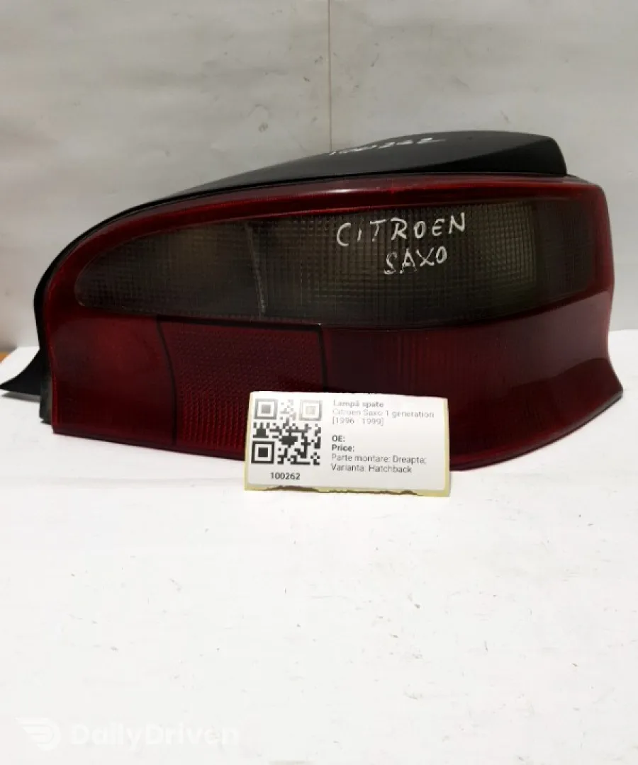 Lampă spate - Parte montare: Dreapta, Varianta: Hatchback - Citroen Saxo 1 generation [1996 - 1999] Hatchback