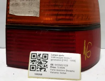 Lampă spate - Parte montare: Dreapta, Varianta: Sedan - Volkswagen Vento 1 generation [1992 - 1998] Sedan