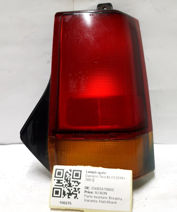Lampă spate - Parte montare: Dreapta, Varianta: Hatchback - Daewoo Tico KLY3 [1991 - 2001] Hatchback