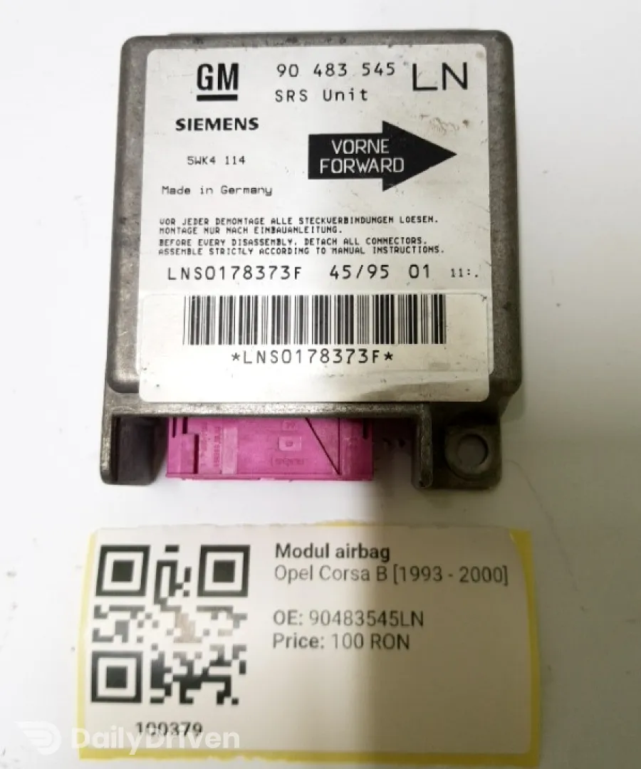 Modul airbag - Opel Corsa B [1993 - 2000]