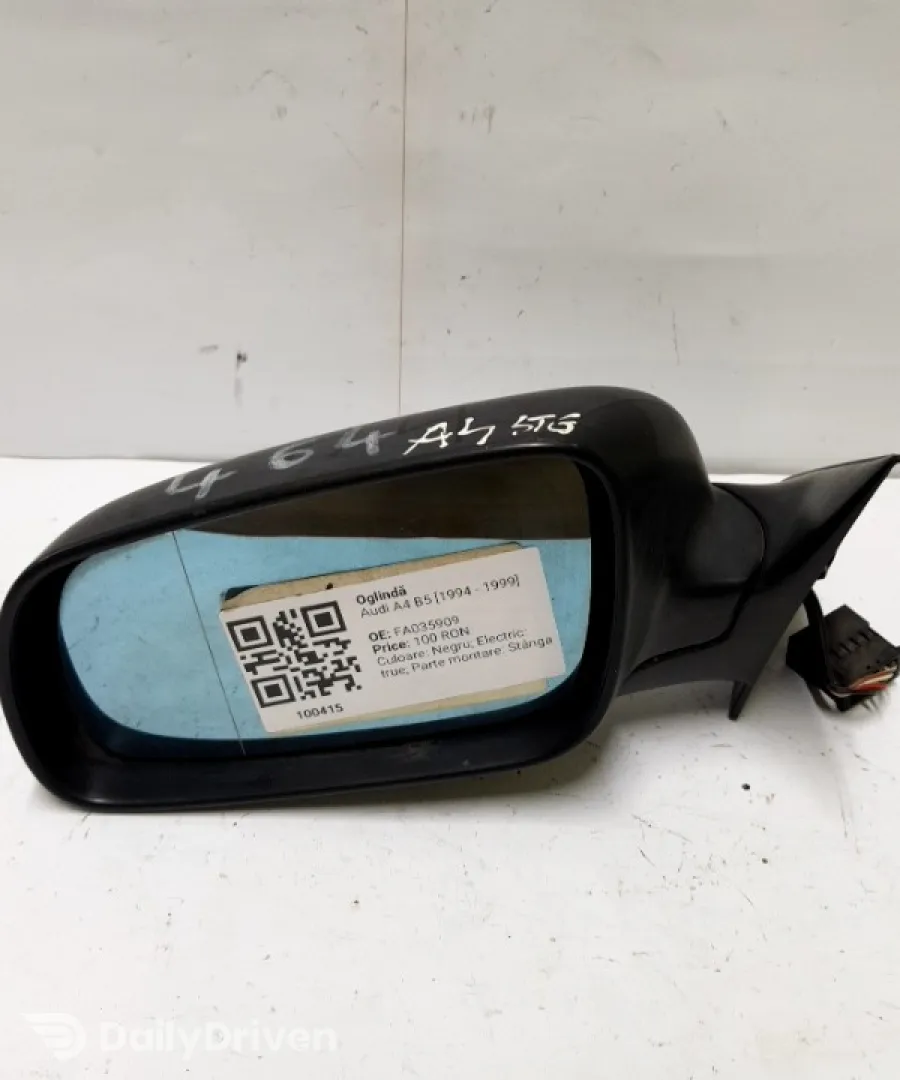 Oglindă  - Culoare: Negru, Electric, Parte montare: Stânga - Audi A4 B5 [1994 - 1999]