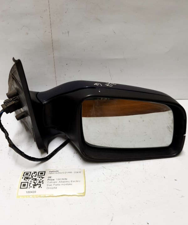 Oglindă  - Culoare: Albastru, Electric, Parte montare: Dreapta - Opel Astra G [1998 - 2009]