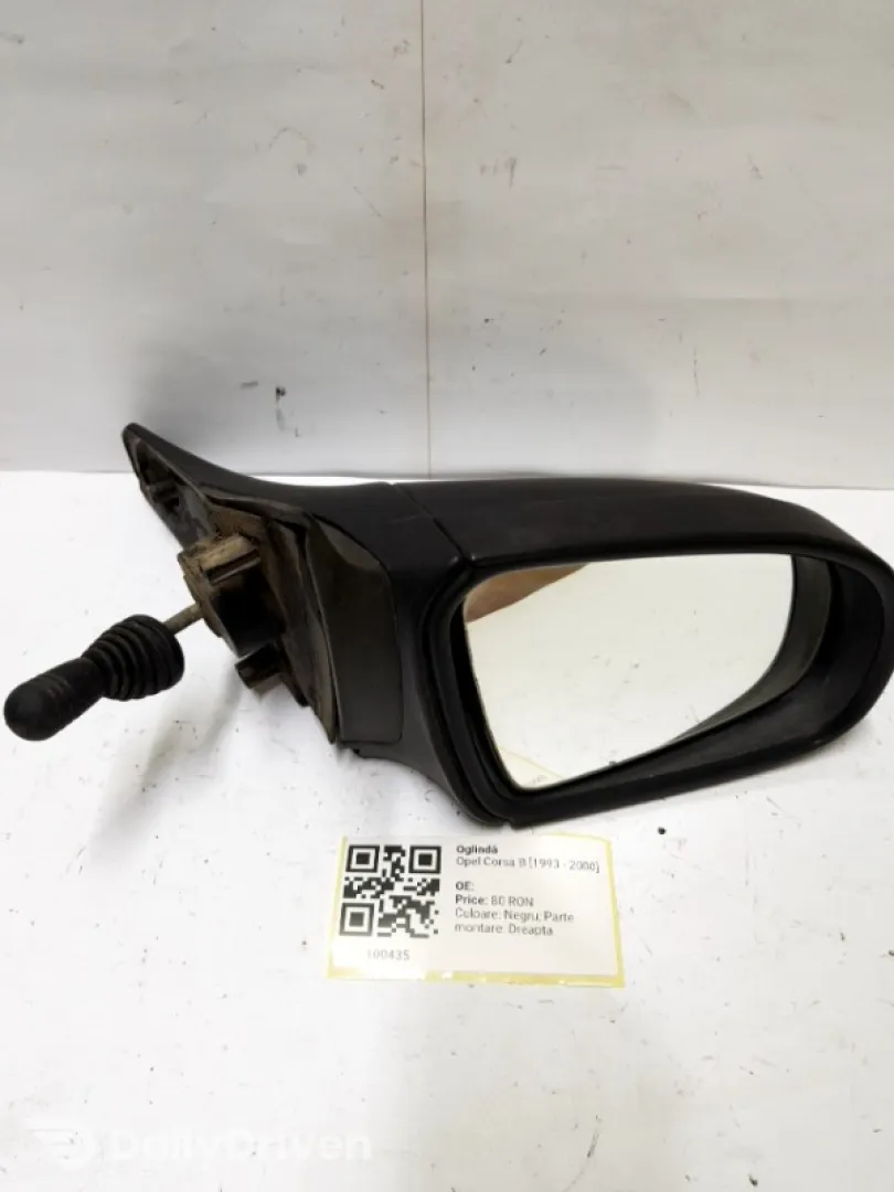 Oglindă  - Culoare: Negru, Parte montare: Dreapta - Opel Corsa B [1993 - 2000] Hatchback 3-doors