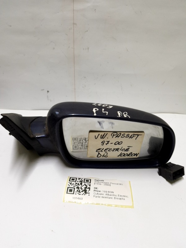 Oglindă  - Culoare: Albastru, Electric, Parte montare: Dreapta - Volkswagen Passat B5 [1996 - 2000]