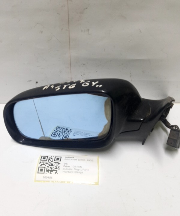 Oglindă  - Culoare: Negru, Parte montare: Stânga - Audi A4 B6 [2000 - 2005]