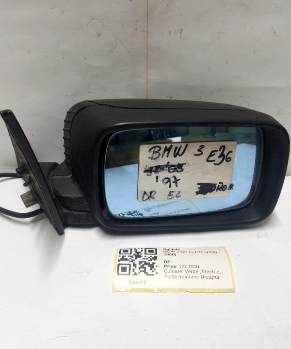 Oglindă - Culoare: Verde , Electric, Parte montare: Dreapta - BMW 3 Series E36 [1990 - 2000] Sedan