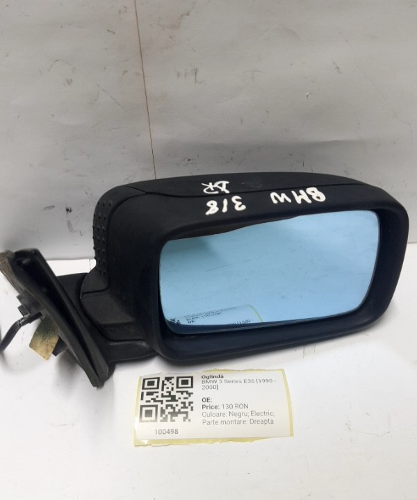 Oglindă  - Culoare: Negru, Electric, Parte montare: Dreapta - BMW 3 Series E36 [1990 - 2000] Sedan
