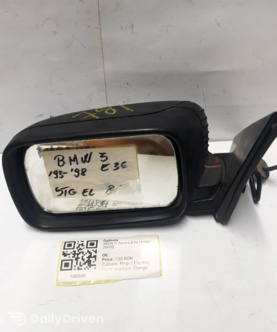 Oglindă  - Culoare: Negru, Electric, Parte montare: Stânga - BMW 3 Series E36 [1990 - 2000] Sedan