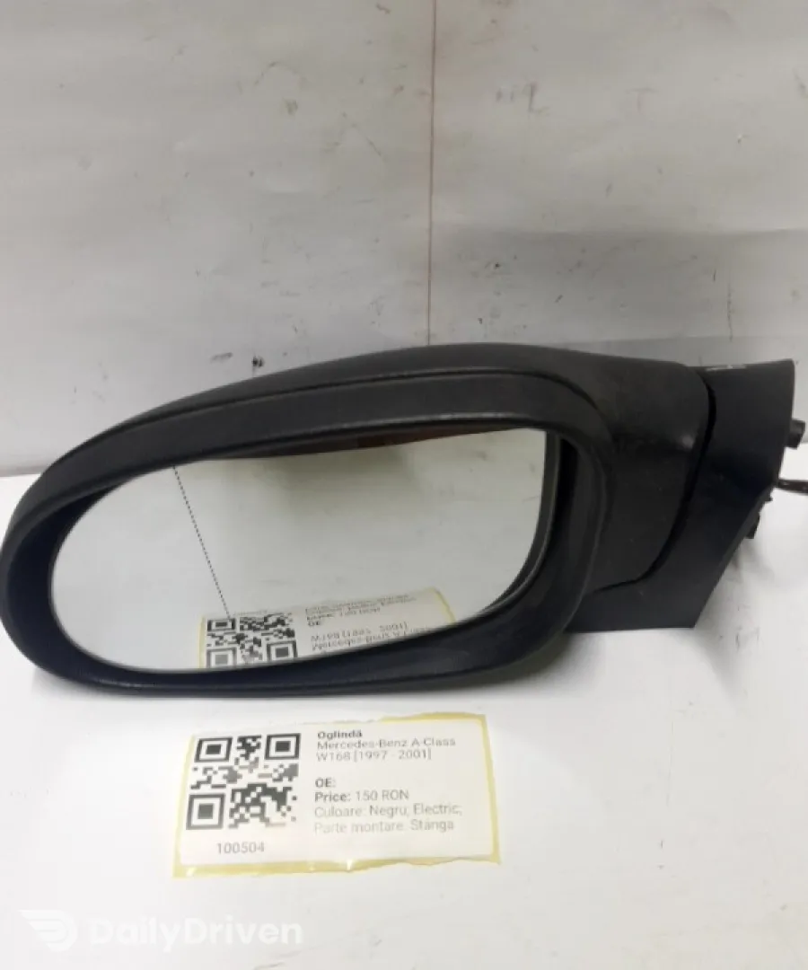 Oglindă  - Culoare: Negru, Electric, Parte montare: Stânga - Mercedes-Benz A-Class W168 [1997 - 2001] Hatchback