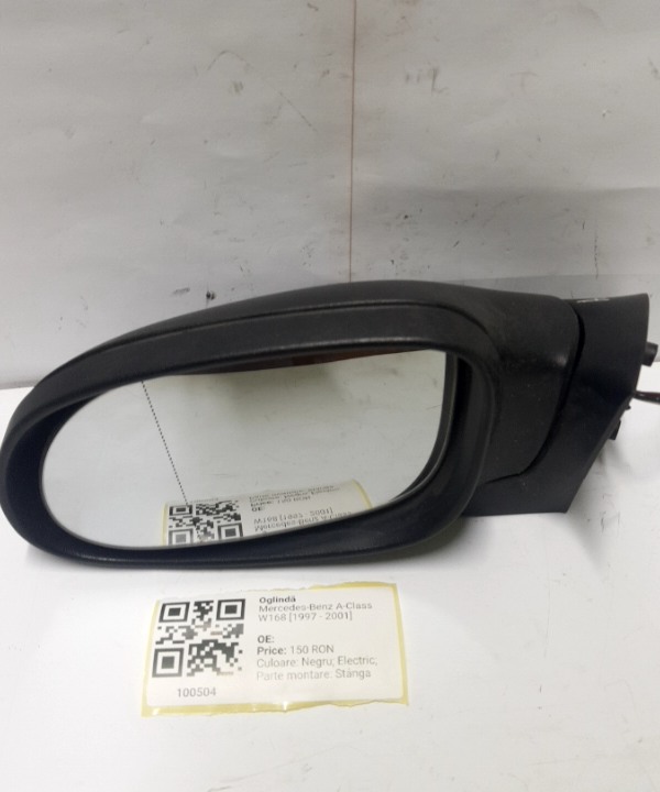 Oglindă  - Culoare: Negru, Electric, Parte montare: Stânga - Mercedes-Benz A-Class W168 [1997 - 2001] Hatchback