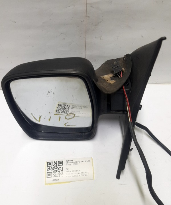 Oglindă - Culoare: Negru, Electric, Parte montare: Stânga - Mercedes-Benz Vito W638 [1996 - 2003] Van