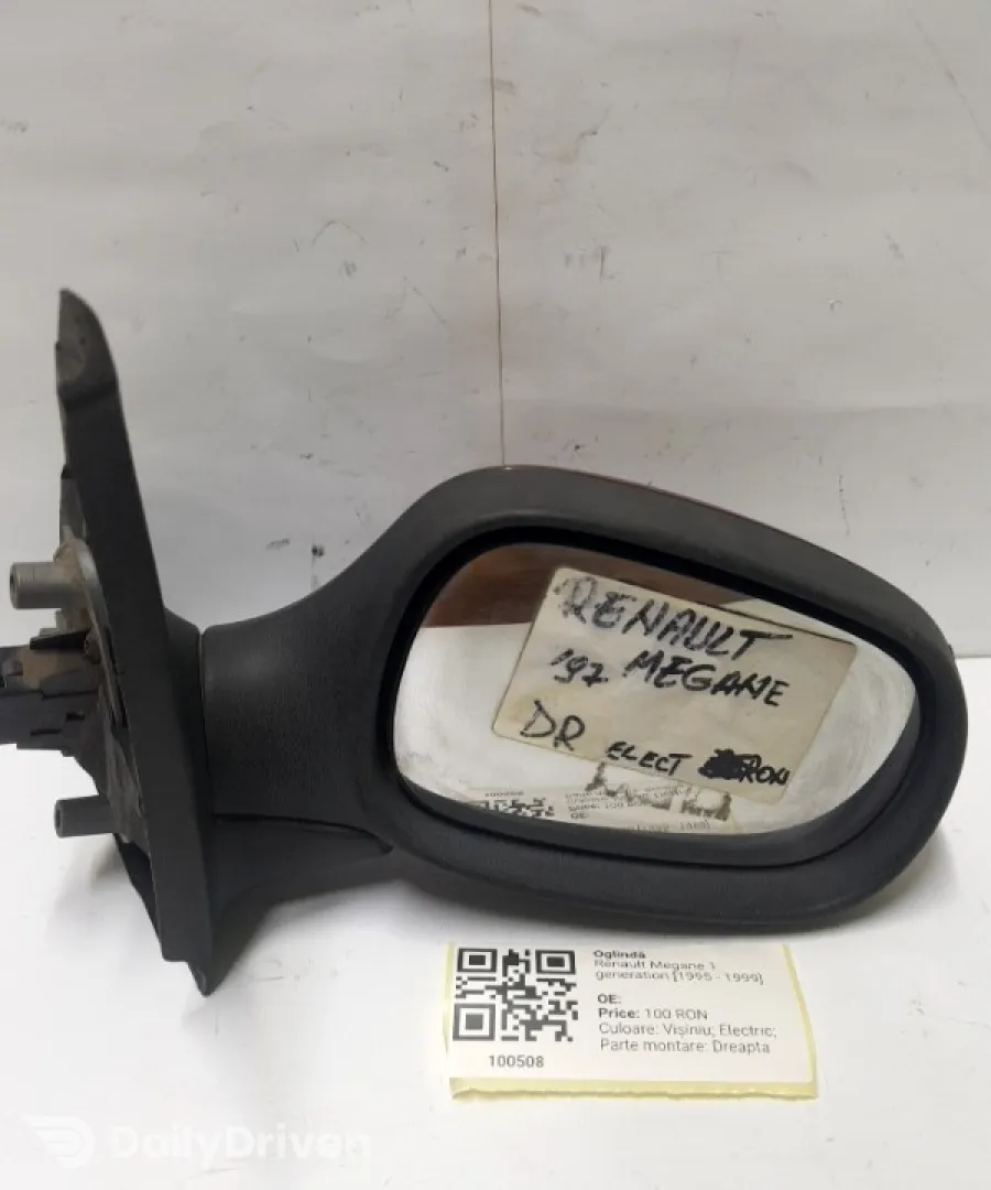 Oglindă  - Culoare: Vișiniu, Electric, Parte montare: Dreapta - Renault Megane 1 generation [1995 - 1999]