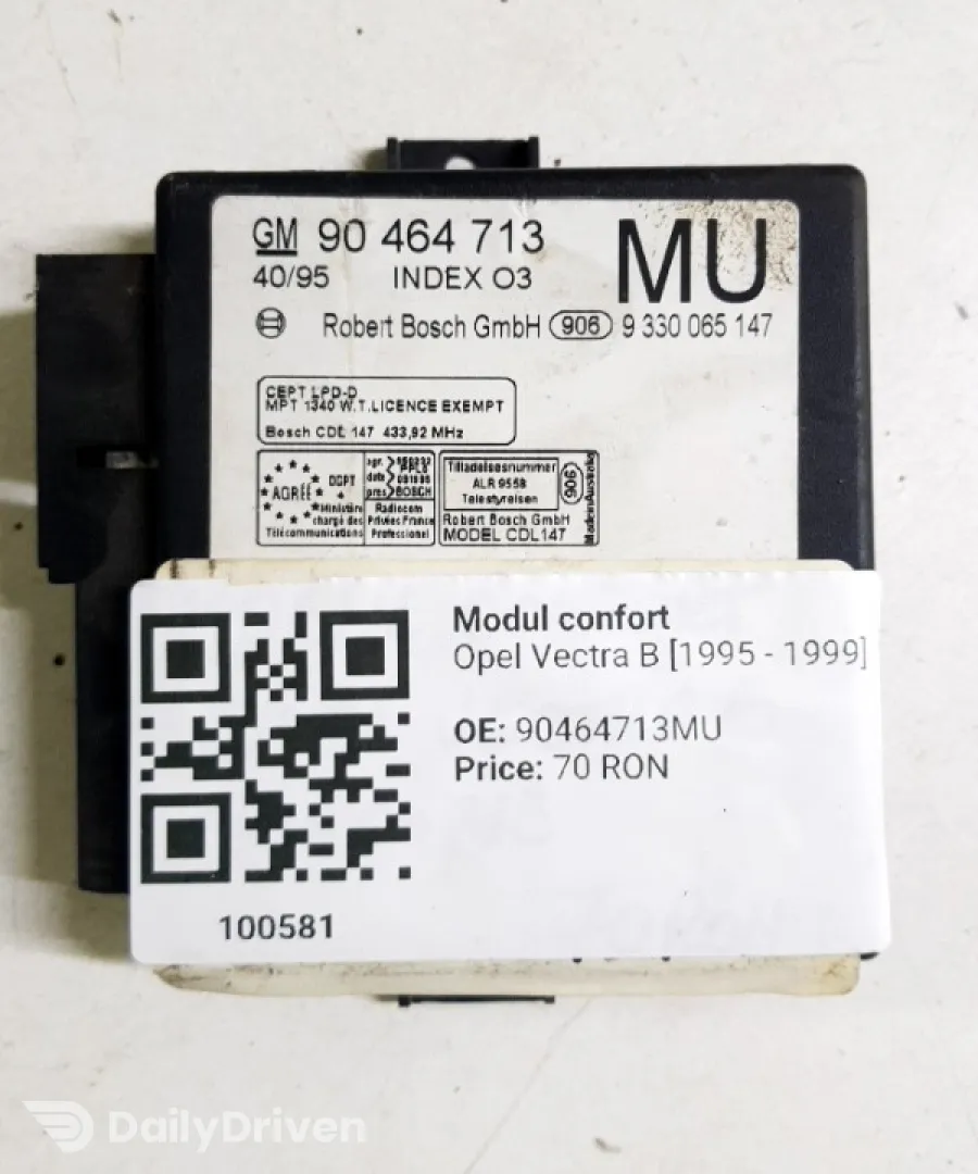 Modul comfort - Opel Vectra B [1995 - 1999]