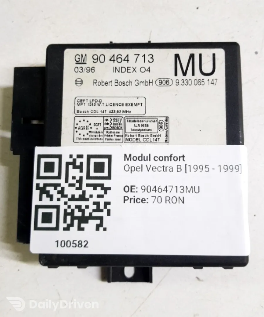 Modul comfort - Opel Vectra B [1995 - 1999] wagon 5-doors 1.6 MT (101 hp)