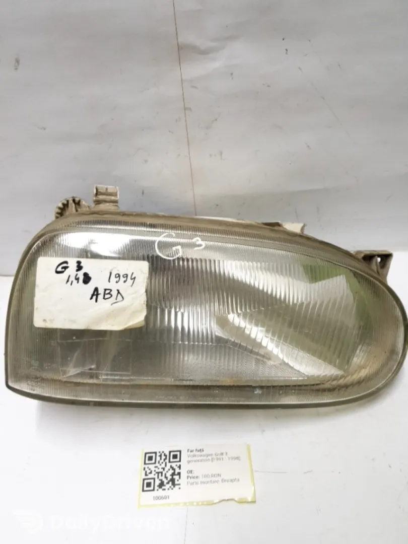 Far față - Parte montare: Dreapta - Volkswagen Golf 3 generation [1991 - 1998]