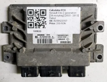 Calculator ECU - Renault Clio 2 generation [2th restyling] [2003 - 2013] Hatchback 3 doors 1.2 MT (58 hp)