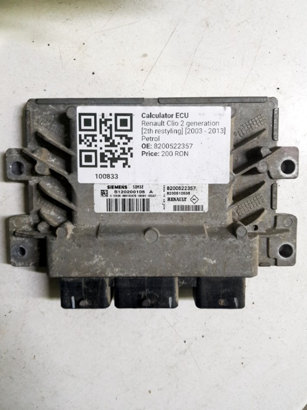 Calculator ECU - Renault Clio 2 generation [2th restyling] [2003 - 2013] Hatchback 3 doors 1.2 MT (58 hp)