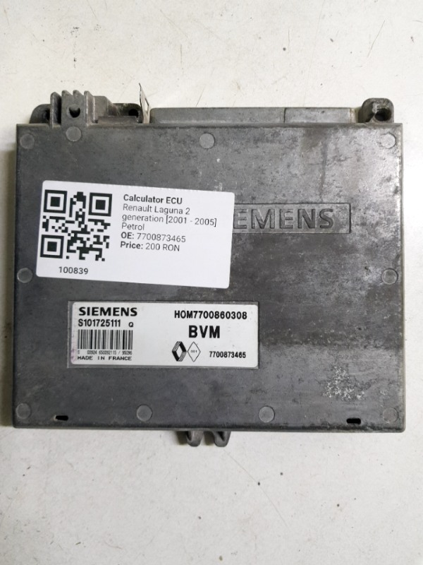 Calculator ECU - Renault Laguna 2 generation [2001 - 2005] Liftback 1.8 MT (123 hp)