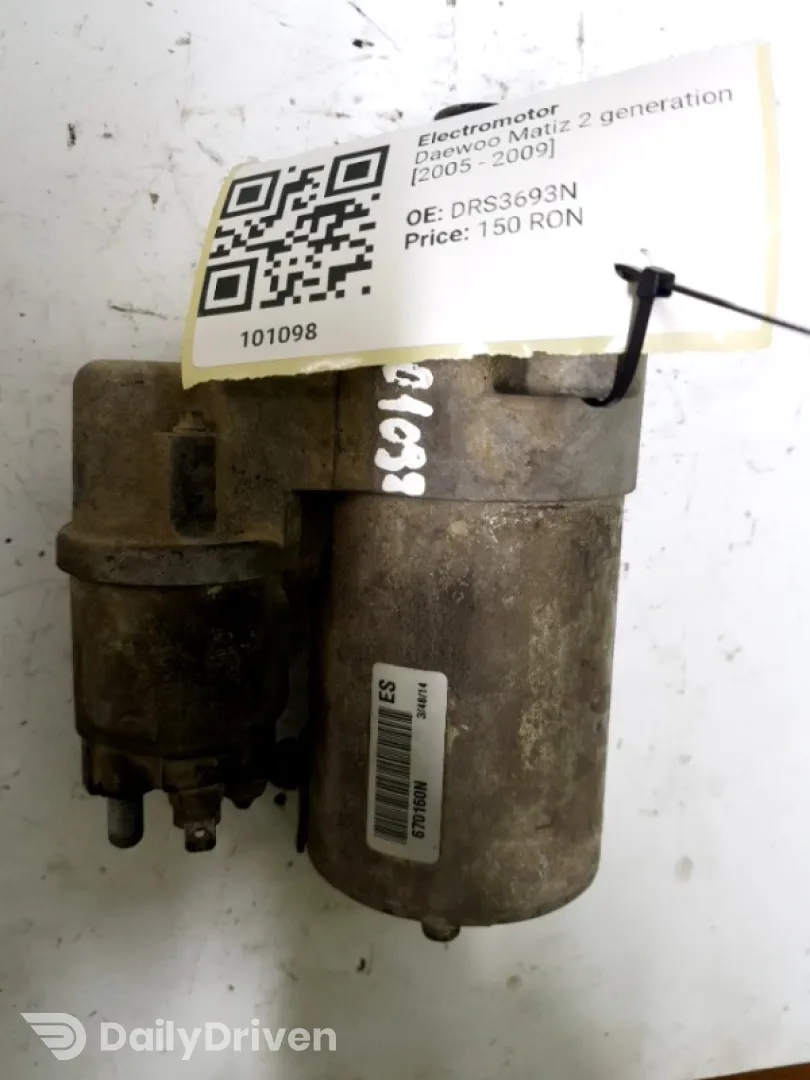 Electromotor - Daewoo Matiz 2 generation [2005 - 2009] Hatchback 5 doors 0.8 MT (52 hp)