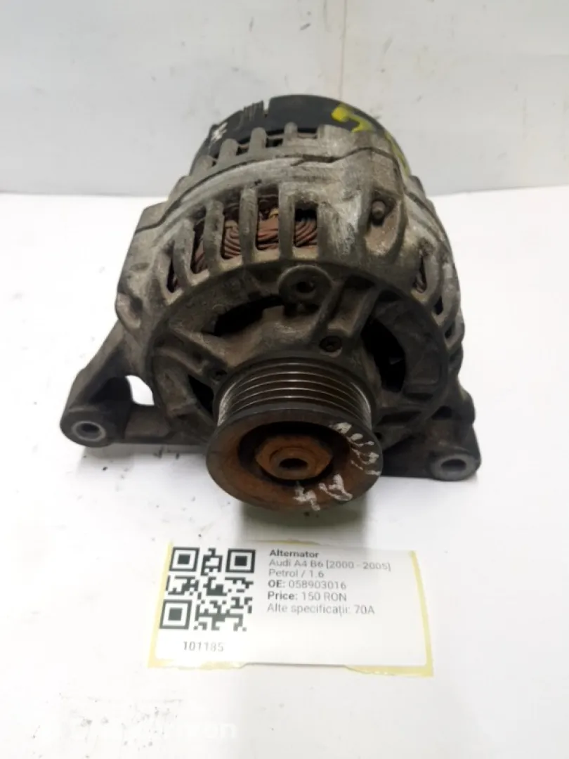 Alternator - Alte specificații: 70A - Audi A4 B6 [2000 - 2005] Sedan 1.6 MT (102 hp)