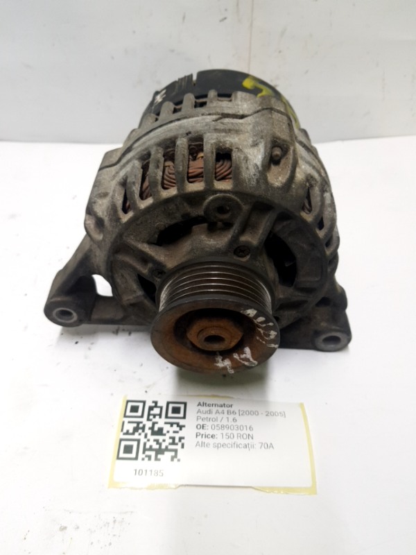 Alternator - Alte specificații: 70A - Audi A4 B6 [2000 - 2005] Sedan 1.6 MT (102 hp)