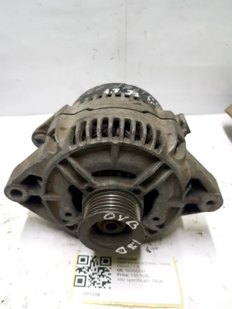 Alternator - Alte specificații: 100A - Opel Vectra B [1995 - 1999] Sedan 4-doors 1.8 MT (116 hp)