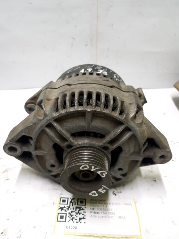 Alternator - Alte specificații: 100A - Opel Vectra B [1995 - 1999] Sedan 4-doors 1.8 MT (116 hp)