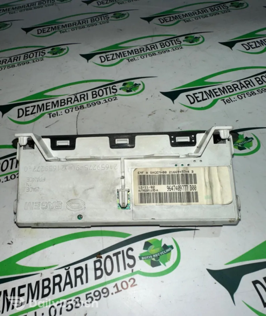 Display bord 9647409777 B00 Peugeot 206  [1998 - 2003] Hatchback 3-usi 1.9 D MT (70 hp)