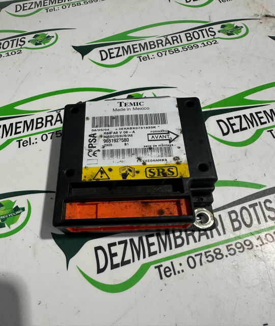 Calculator airbag 9651927580 Citroen C3  [2002 - 2010] Hatchback 1.4 HDi MT (68 hp)