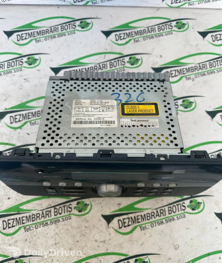Radio cd 39101-62JO Suzuki Swift 3 [2004 - 2010] Hatchback 5-usi 1.3 MT (92 hp)