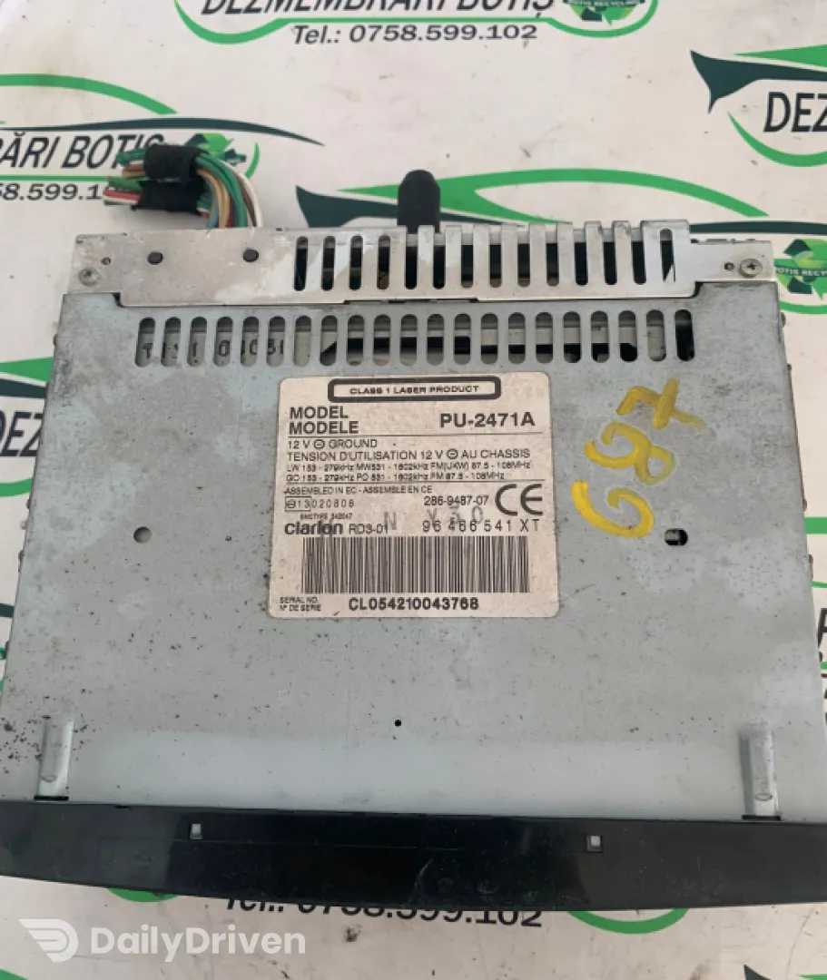 Radio cd 96466541 XT 96466541 XT Peugeot 307  [2001 - 2005] Hatchback 5-usi 1.6 MT (109 hp)
