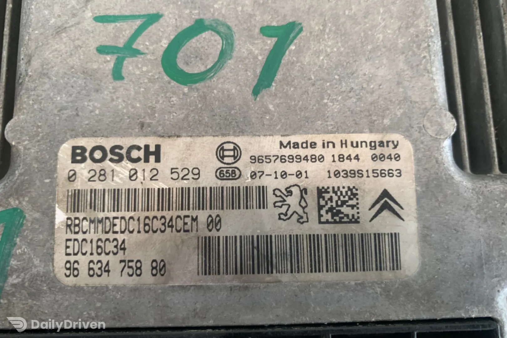 Calculator motor ECU 0 281 012 529 Citroen C3  [2002 - 2010] Hatchback 1.4 HDi MT (70 hp)
