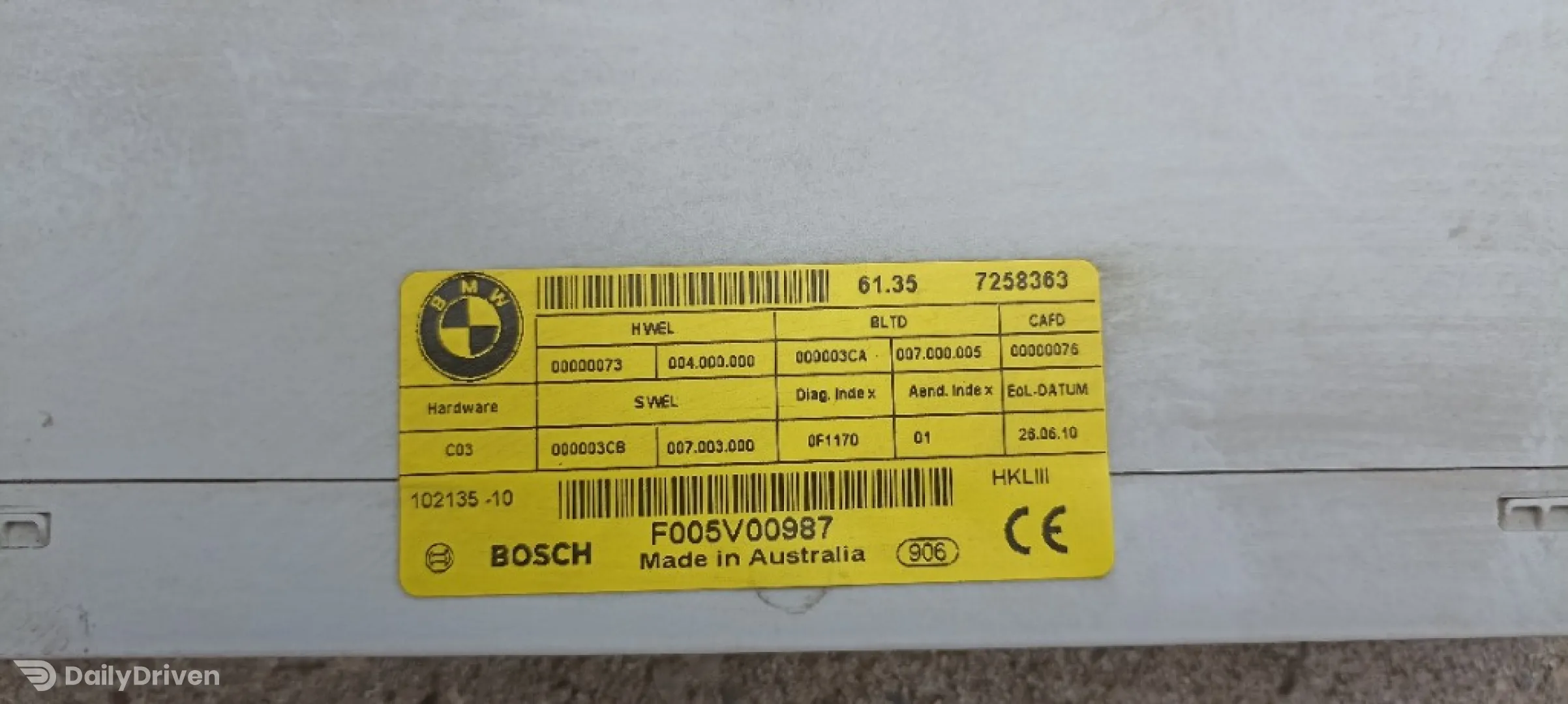 Modul soft close haion BMW Seria 5, F10, F07, 61357258363, F005V00987