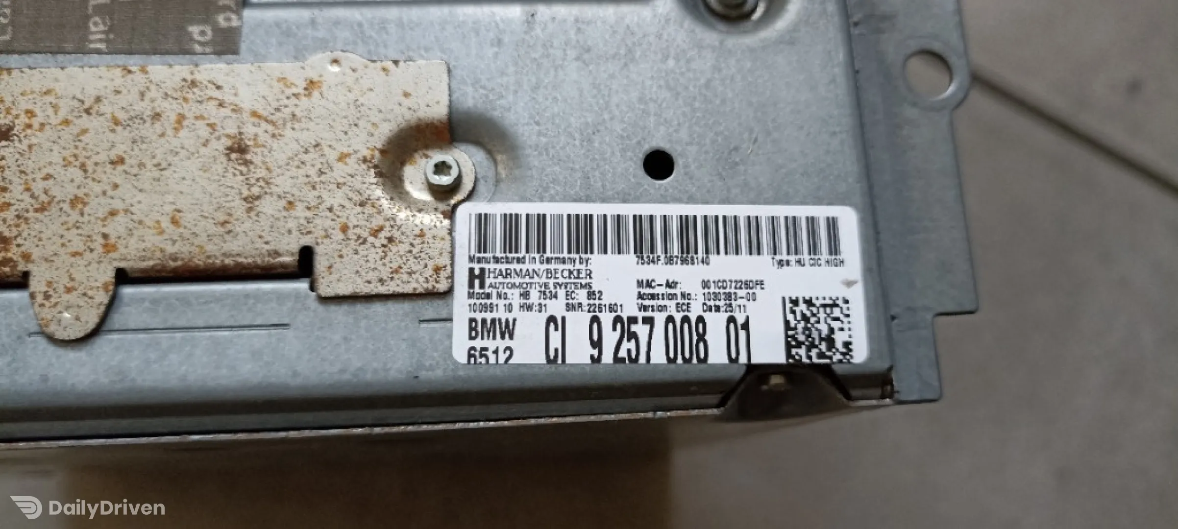 Unitate navigatie mare CIC BMW Seria 5 F10 F11 F18, 9527008, 9293395