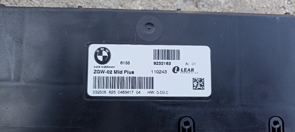 Modul central gateway ZGW BMW X4 F26, modul ZGW 9232163