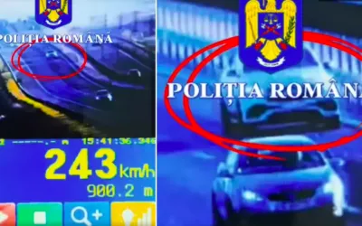 Șofer surprins circulând cu 243 km/h pe autostrada A3 în Brașov: "Era deja în plafonul de nori"