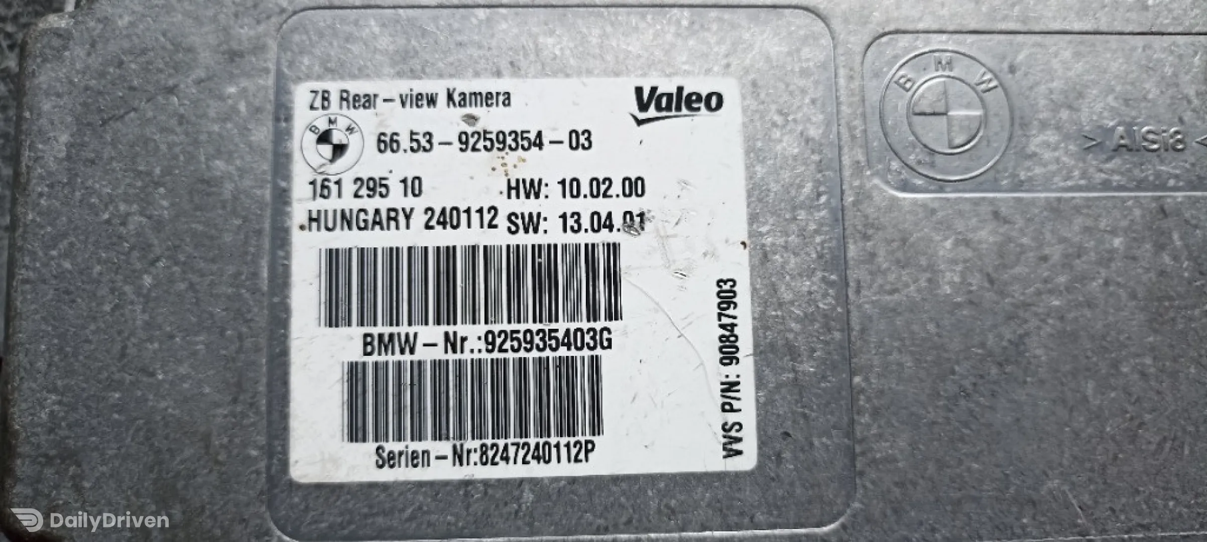 Modul camera spate BMW Seria 6, F01, F02, F03, 2007-2015, 6653 9259354