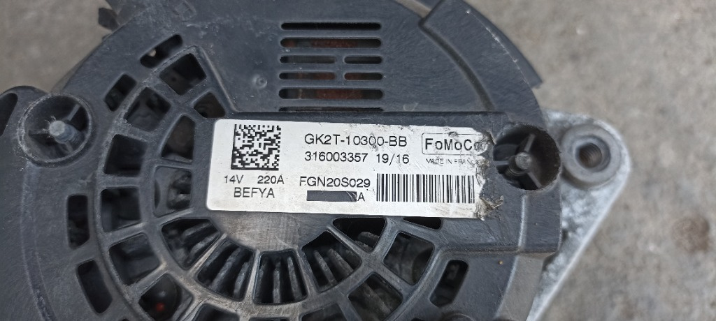 Alternator Ford Transit Custom 2.0ecoblue, alternator GK2T-10300-BB