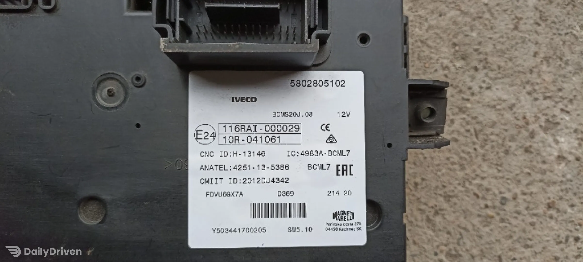 Tablou sigurante Iveco Daily 6 Euro 6, modul 5802805102, 2012DJ4342