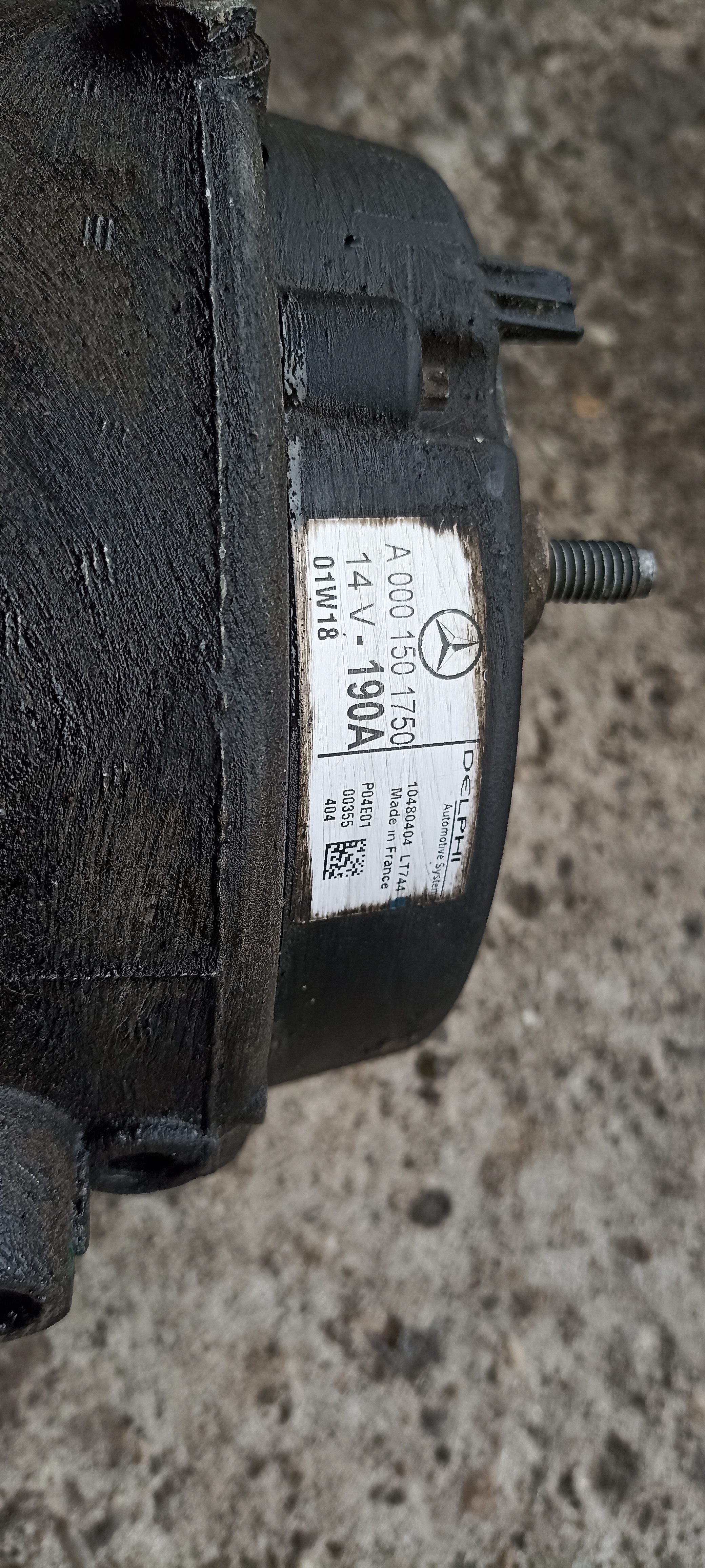 Alternator Mercedes S Class, 3.2cdi, A0001501750