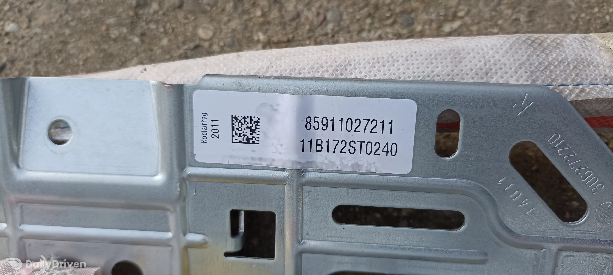 Airbag cortina dreapta BMW Seria 7 F01 F04, 9110272, 85911027211