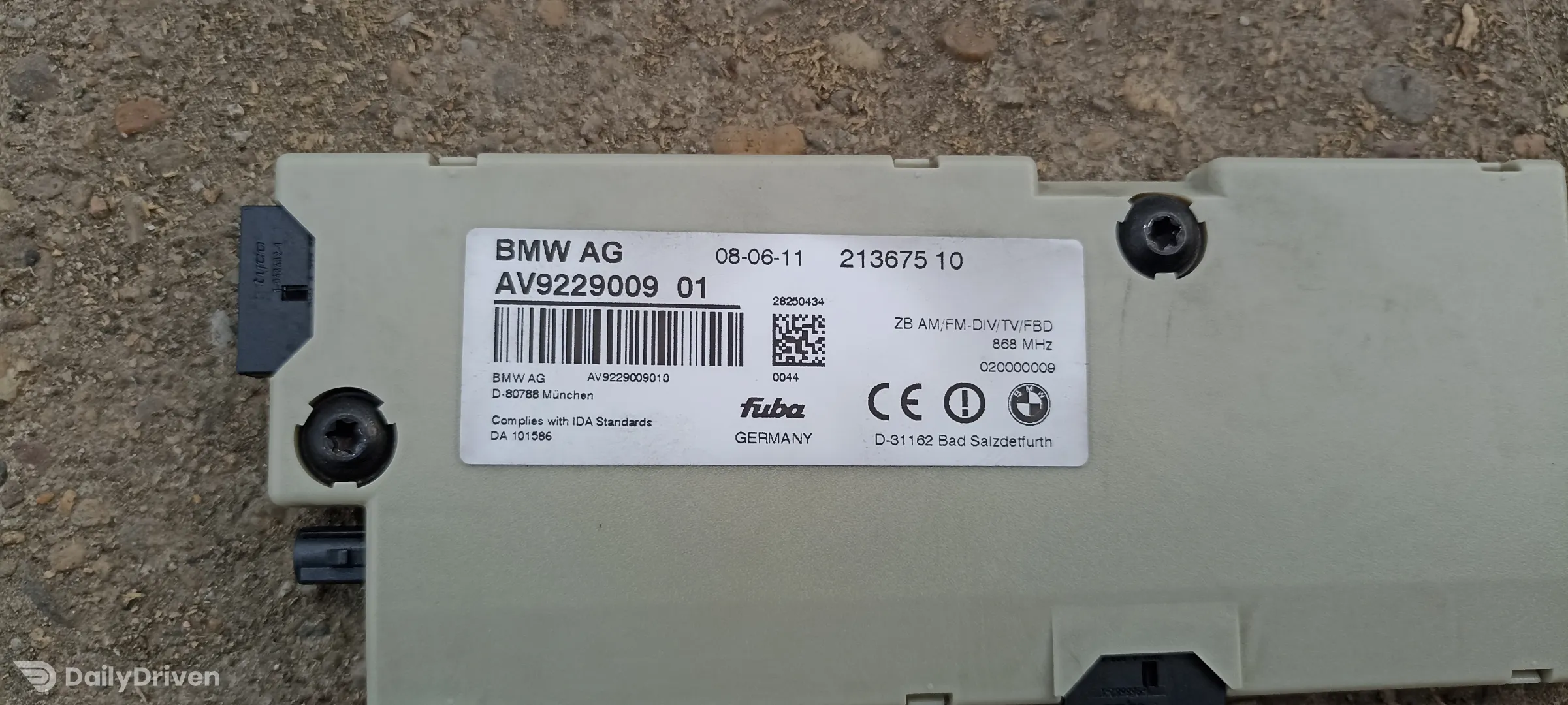 Amplificator antena diversity BMW Seria 5 F10, AV9229009, 9267087