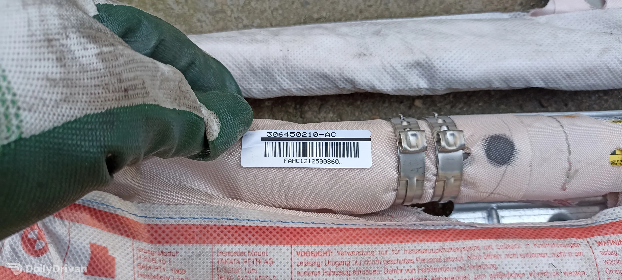 Airbag cortina dreapta BMW Seria 5 F11, 85914342007, 306450210