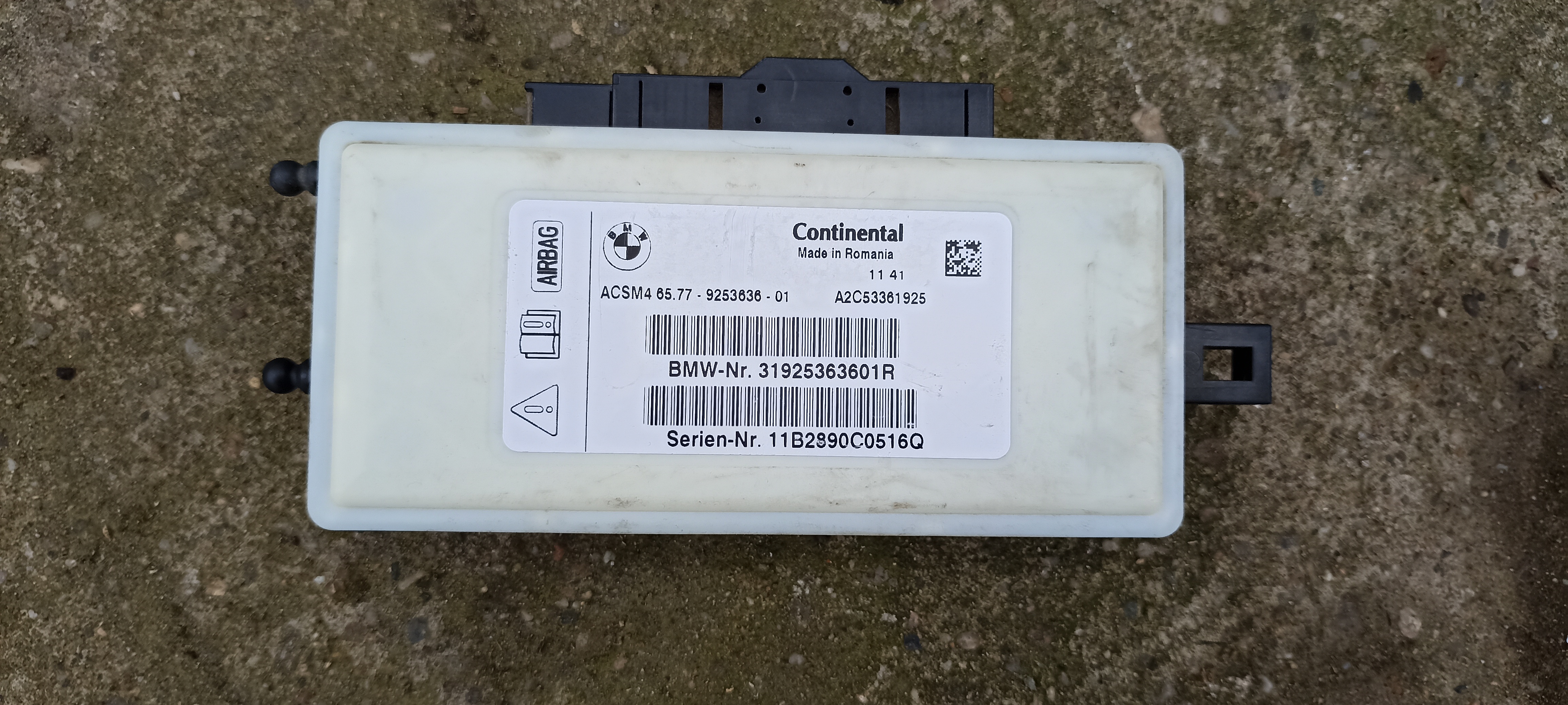 Modul airbag BMW Seria 6 F06 F12 F13, calculator airbag 9253636