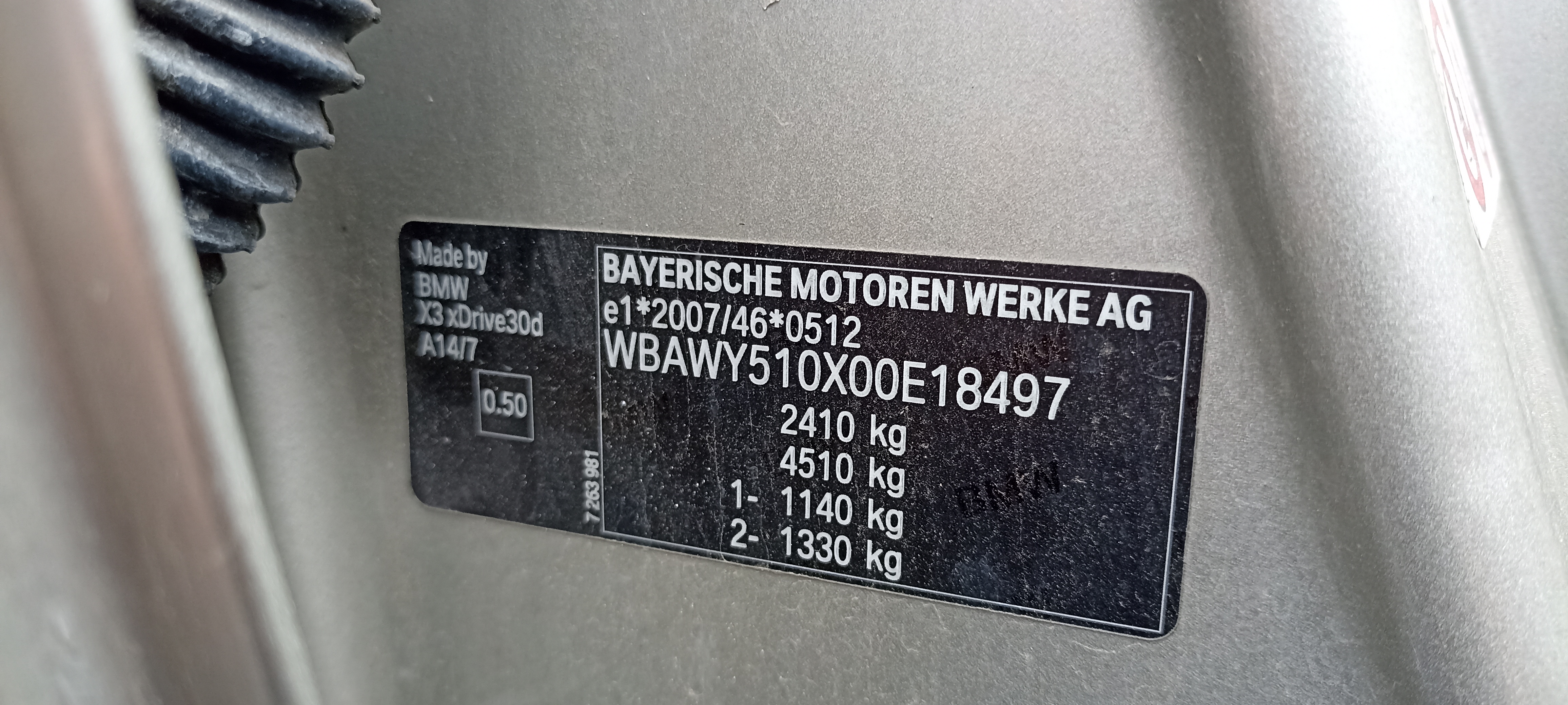 Usa stanga fata BMW X3 F25, cod culoare A14