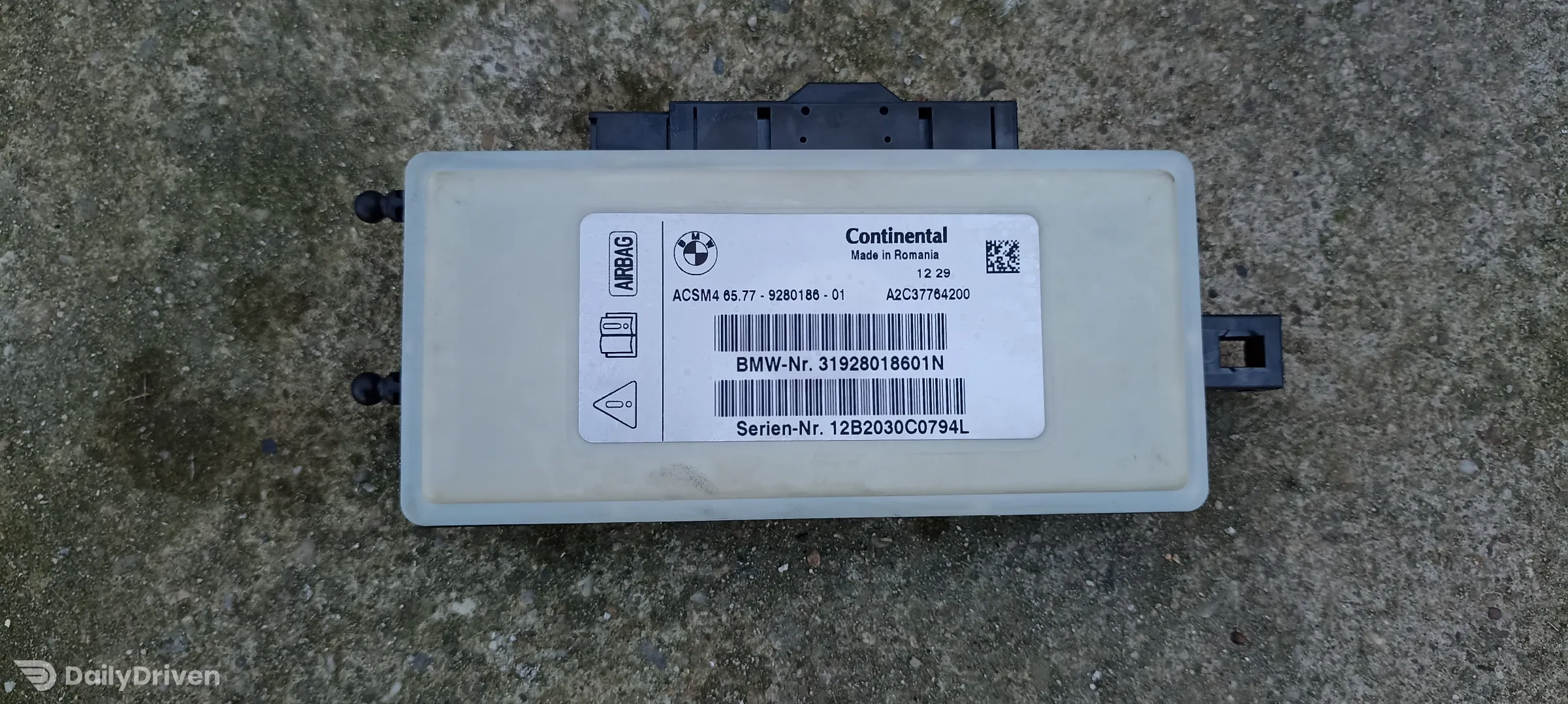 Calculator airbag BMW Seria 6 F06 F12 F13, 9280186